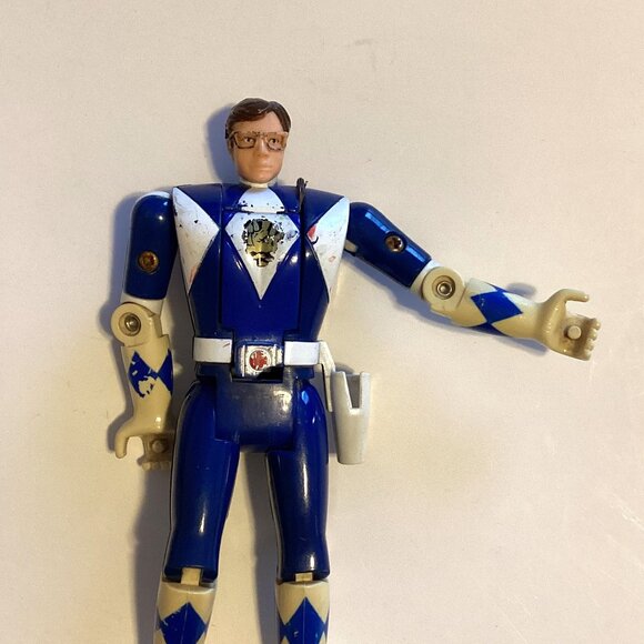 2 Power Rangers Action Figures Morphin Blue + Wild Force Red Ranger Collectables - Picture 6 of 9